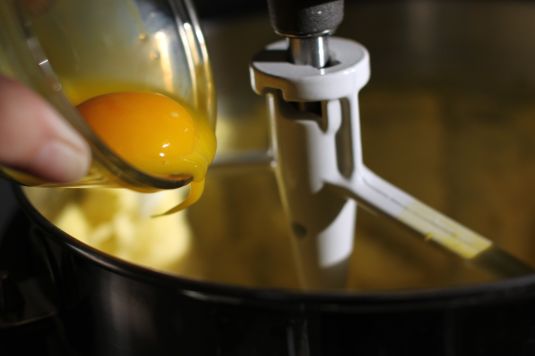 add one egg yolk at a time