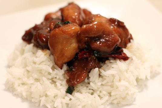 general tso's chicken plated