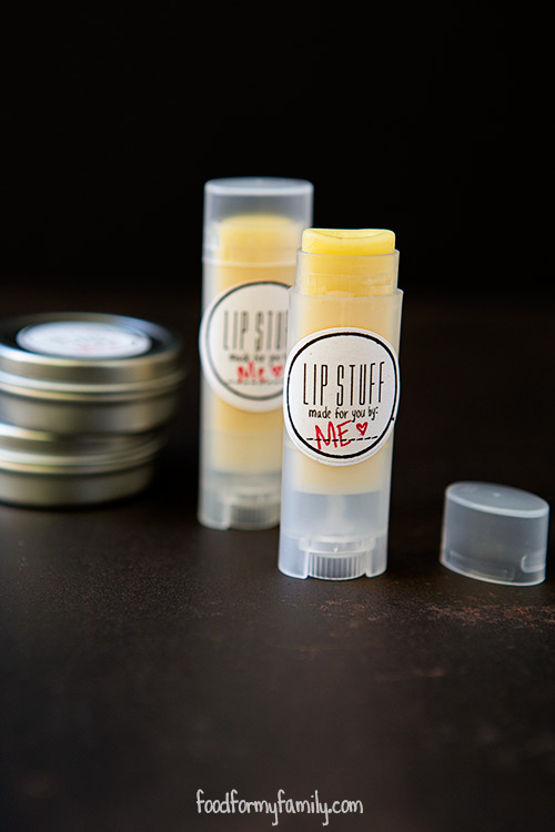 How To Make Homemade Lip Balm and Lip Gloss #recipe via FoodforMyFamily.com