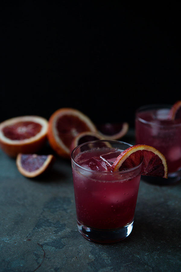 Blushing Collins {Blood Orange Cocktail} recipe | FoodforMyFamily.com