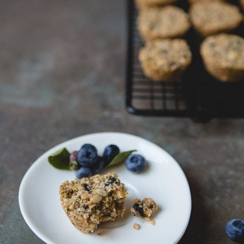 Blueberry Oat Granola Bites Recipe via FoodforMyFamily.com