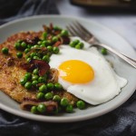 Herbed Potato Rösti with Peas, Shallots, and Bacon Recipe | FoodforMyFamily.com