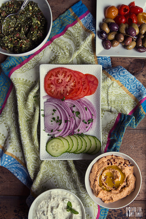 Lamb Kebabs with Tzatziki and Quinoa Tabbouleh #recipe via FoodforMyFamily.com