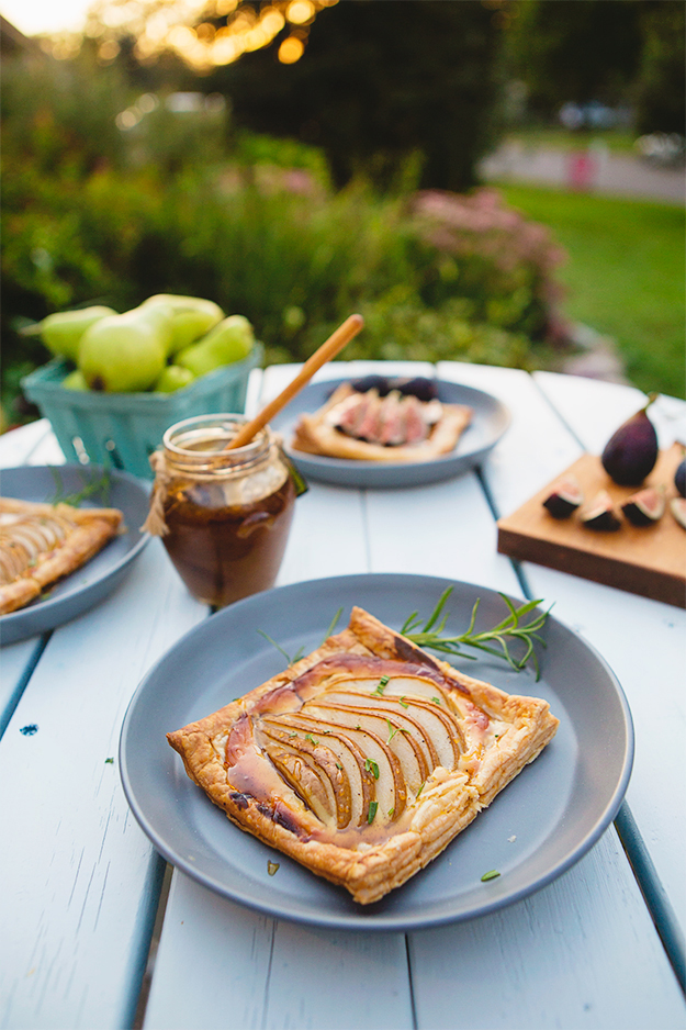 Pear and Fig Tarts with Goat Cheese and Honey recipe | FoodforMyFamily.com