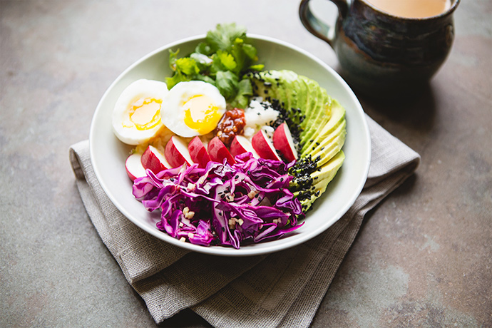 Rice Bowls with Quick Pickled Ginger Red Cabbage | FoodforMyFamily.com