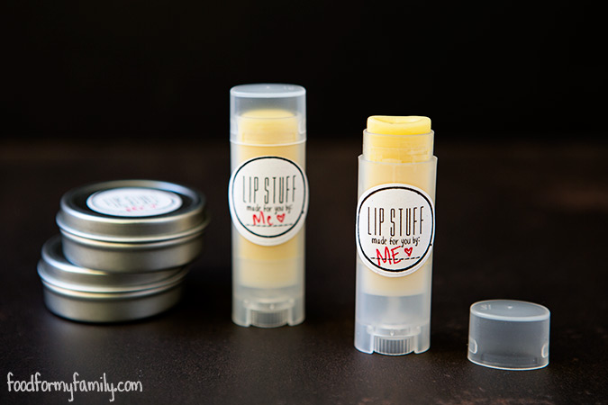How To Make Homemade Lip Balm and Lip Gloss #recipe via FoodforMyFamily.com