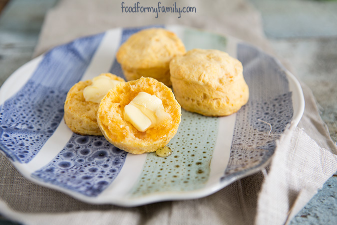 Honey Sweet Potato Biscuits #recipe via FoodforMyFamily.com