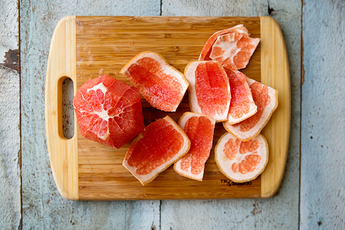 Grapefruit Halibut Ceviche and Plantain Chips #recipe via FoodforMyFamily.com