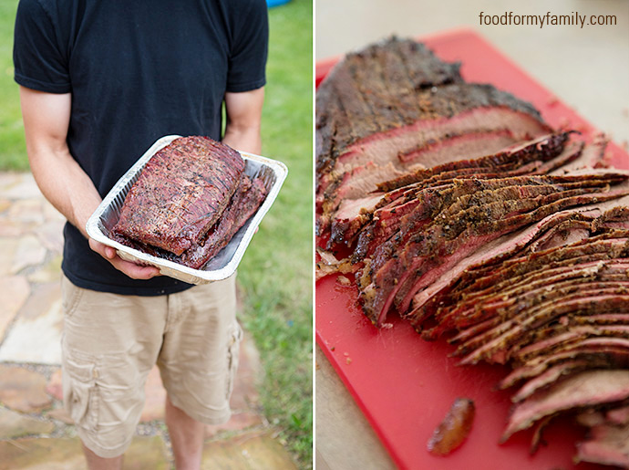 Smoked Beef Brisket #recipe via FoodforMyFamily.com