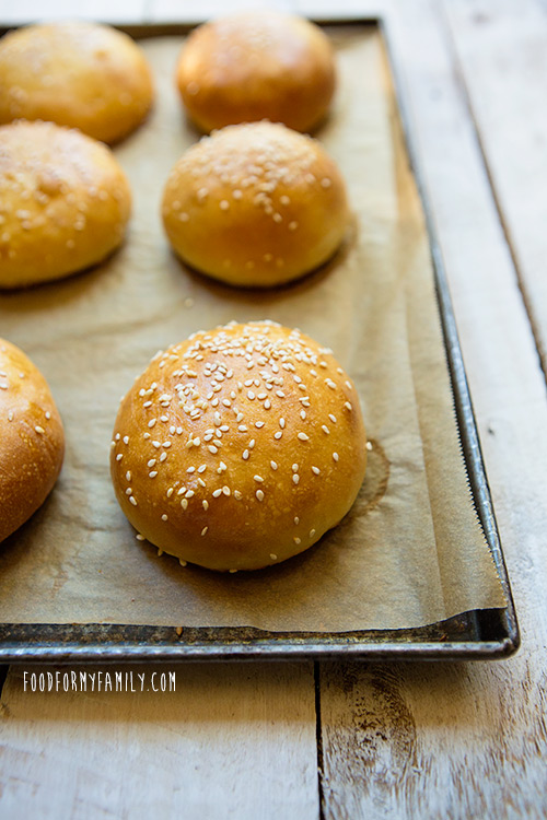 Homemade Hamburger Buns #recipe via FoodforMyFamily.com