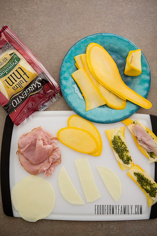 Summer Squash Pesto Cheese Rolls #recipe #schoollunch via FoodforMyFamily.com