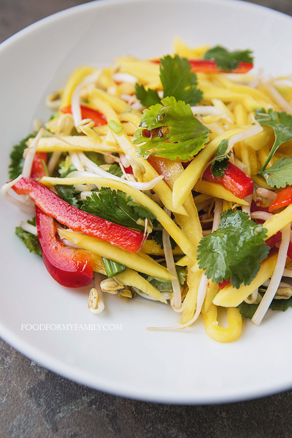 Thai Green Mango Salad #recipe via FoodforMyFamily.com