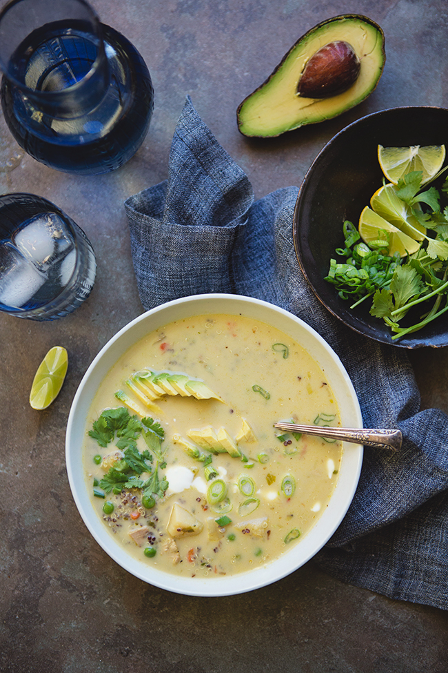 Cilantro-Lime Chicken Soup with Yogurt recipe | FoodforMyFamily.com