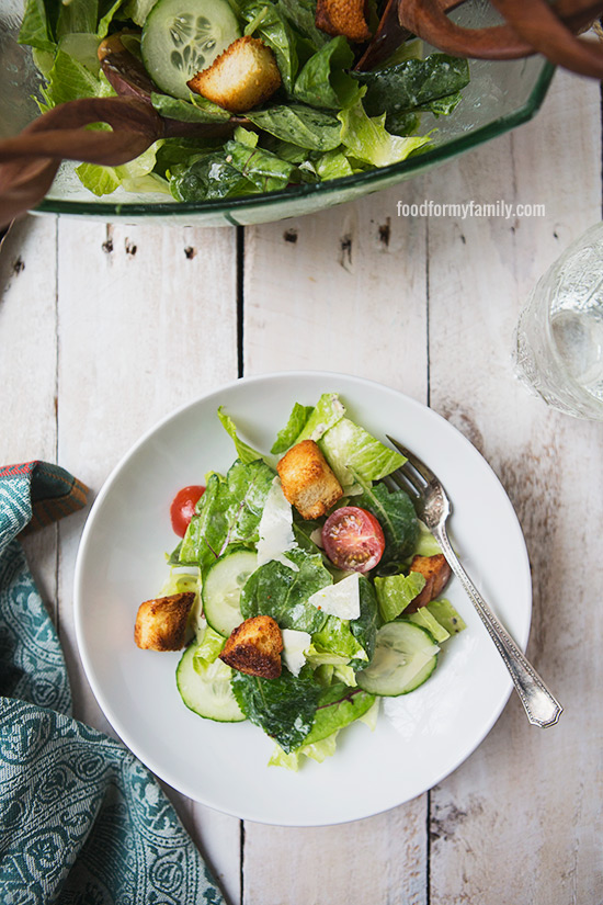 Simple Homemade Caesar Salad Dressing #recipe via FoodforMyFamily.com